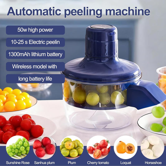 Automatic Fruit & Vegetable Peeler Machine — Fast, Hands Free Peeling for Grapes, Cherry Tomatoes & Garlic
