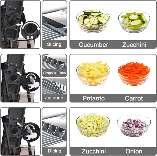 5-in-1 Adjustable Mandolin Slicer — Slice Smarter, Not Harder