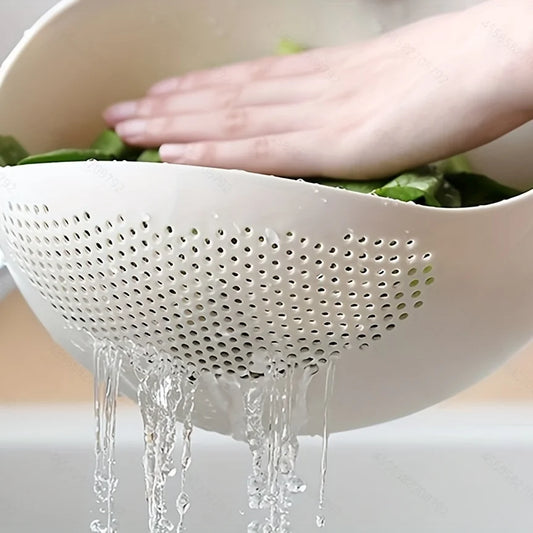 2 in 1 Rice Colander & Vegetable Washer — Wash Rice & Veggies Without the Mess