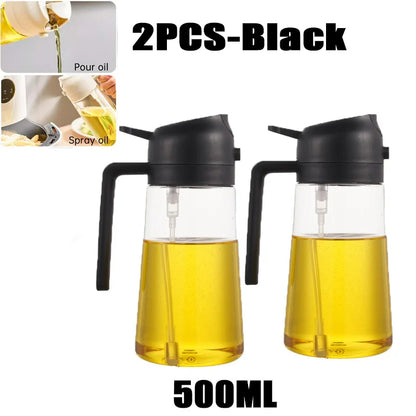 2-in-1 Oil Sprayer & Dispenser — Spray or Pour with Precision