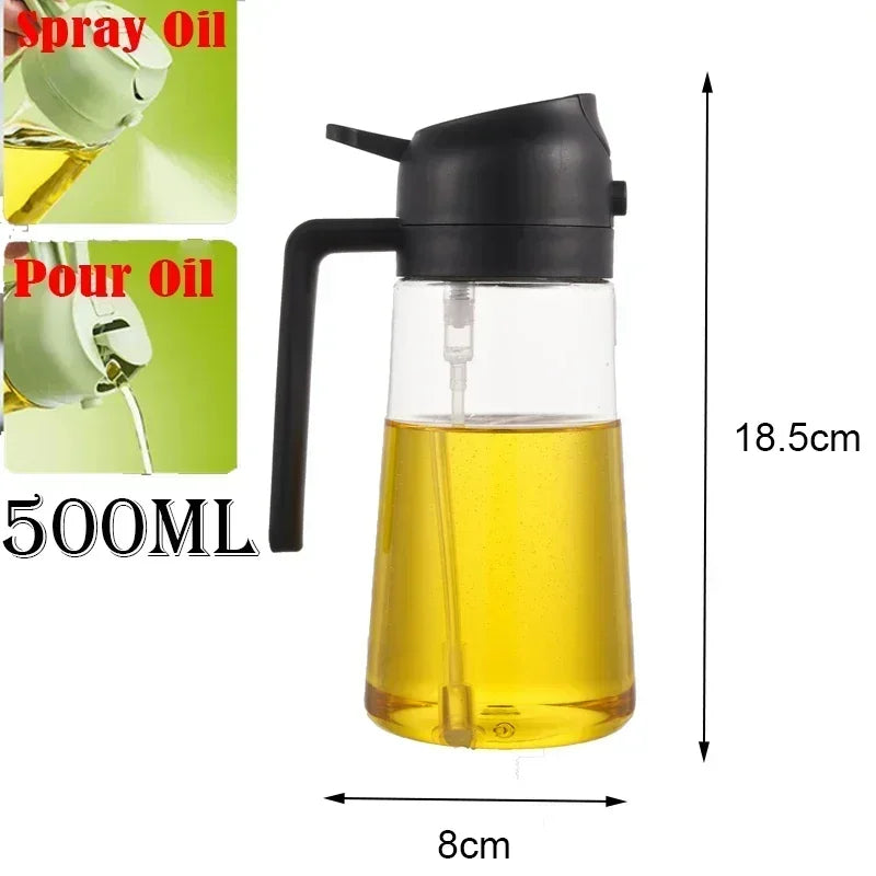 2-in-1 Oil Sprayer & Dispenser — Spray or Pour with Precision