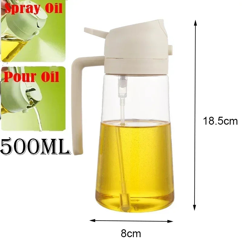 2-in-1 Oil Sprayer & Dispenser — Spray or Pour with Precision
