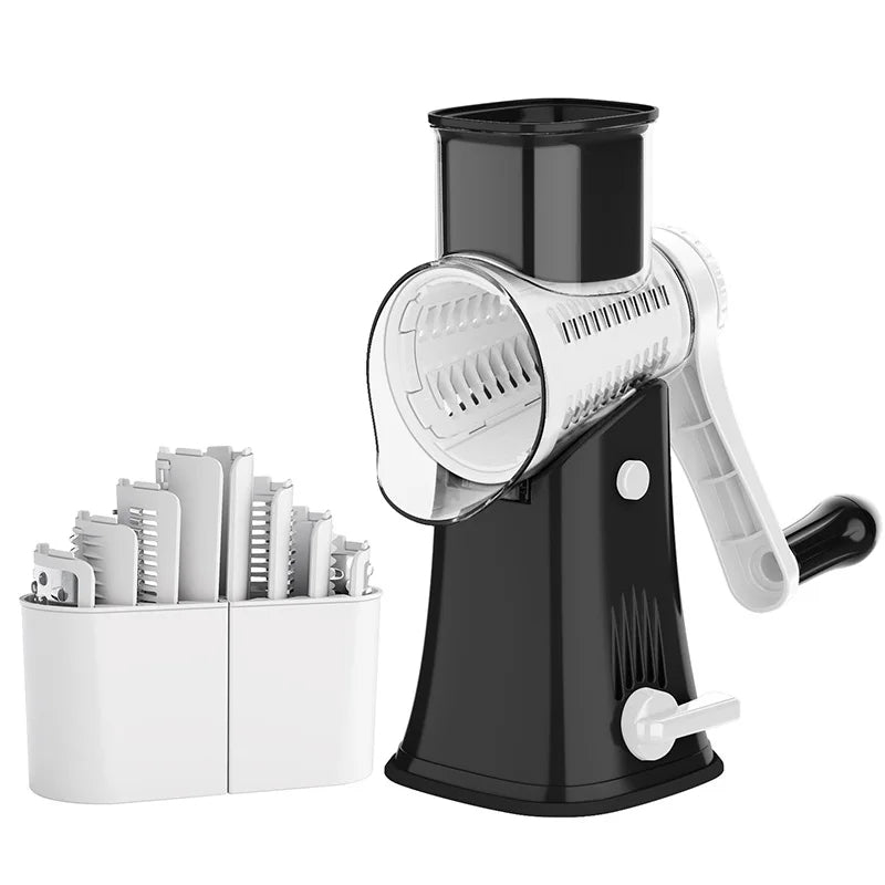5-in-1 Rotary Grater & Slicer — Grate Like a Pro