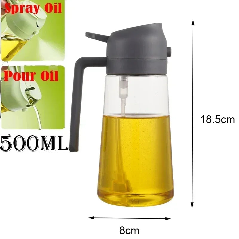 2-in-1 Oil Sprayer & Dispenser — Spray or Pour with Precision
