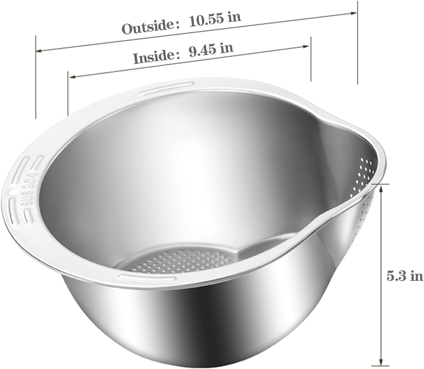 Rice Washer Strainer Bowl - 4-in-1 Washing Bowl — Fluffy Rice, Cleaner Produce, One Handy Bowl