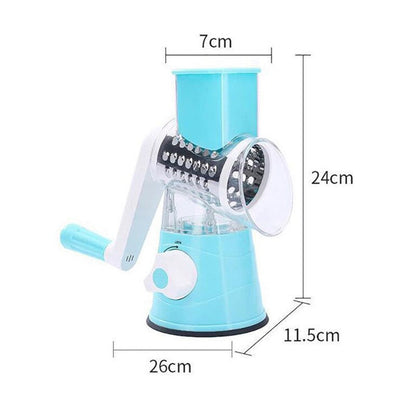 5-in-1 Rotary Grater & Slicer — Grate Like a Pro
