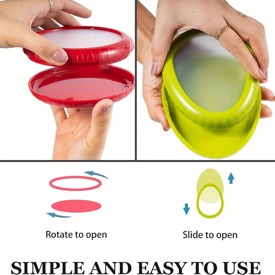 Reusable Fruit and Veggie Savers - Ideal for Avocados, Tomatoes, Apples, Garlic, Onions, and More