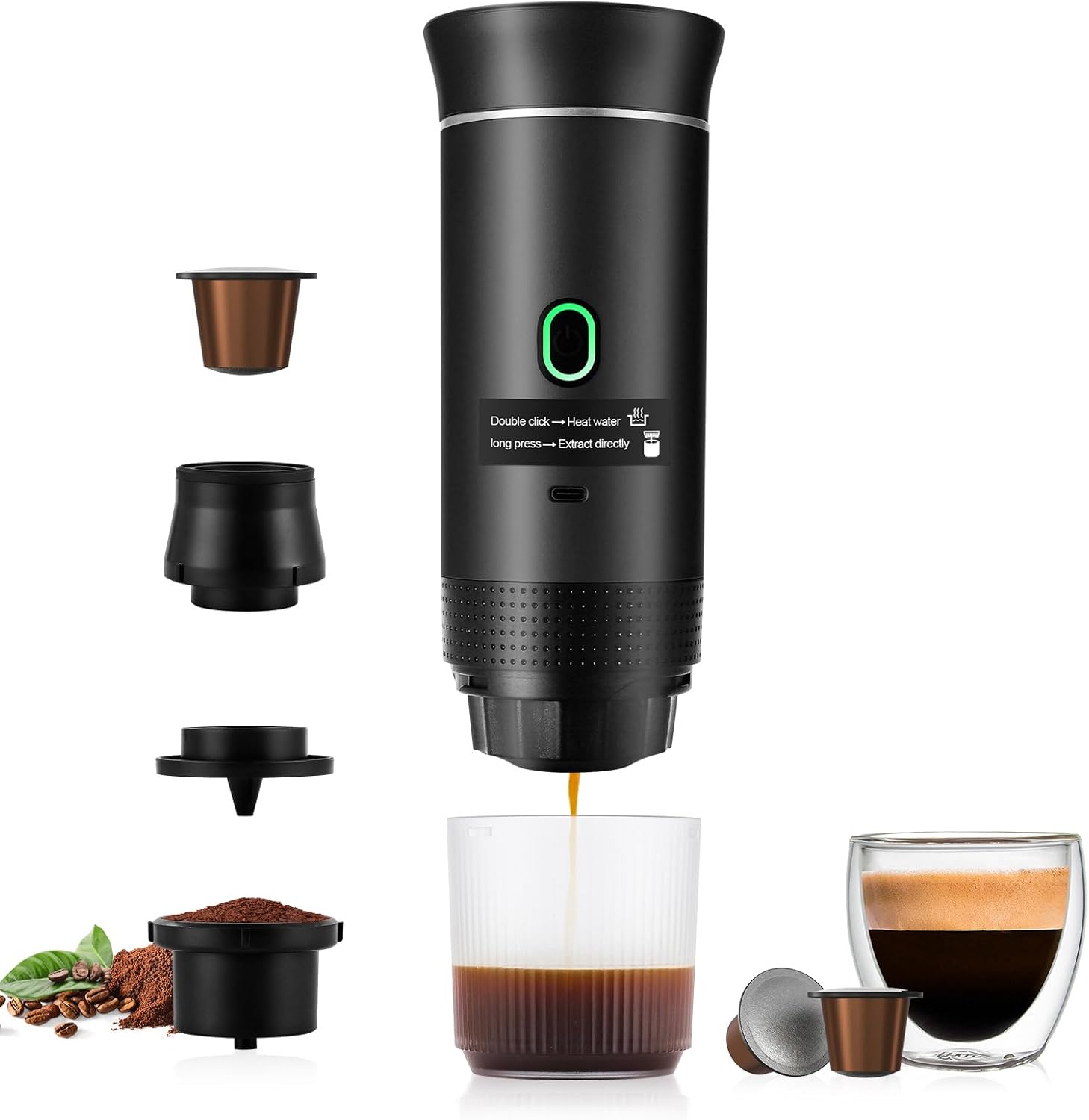 Portable Self Heating Espresso Maker — Real Espresso Anywhere