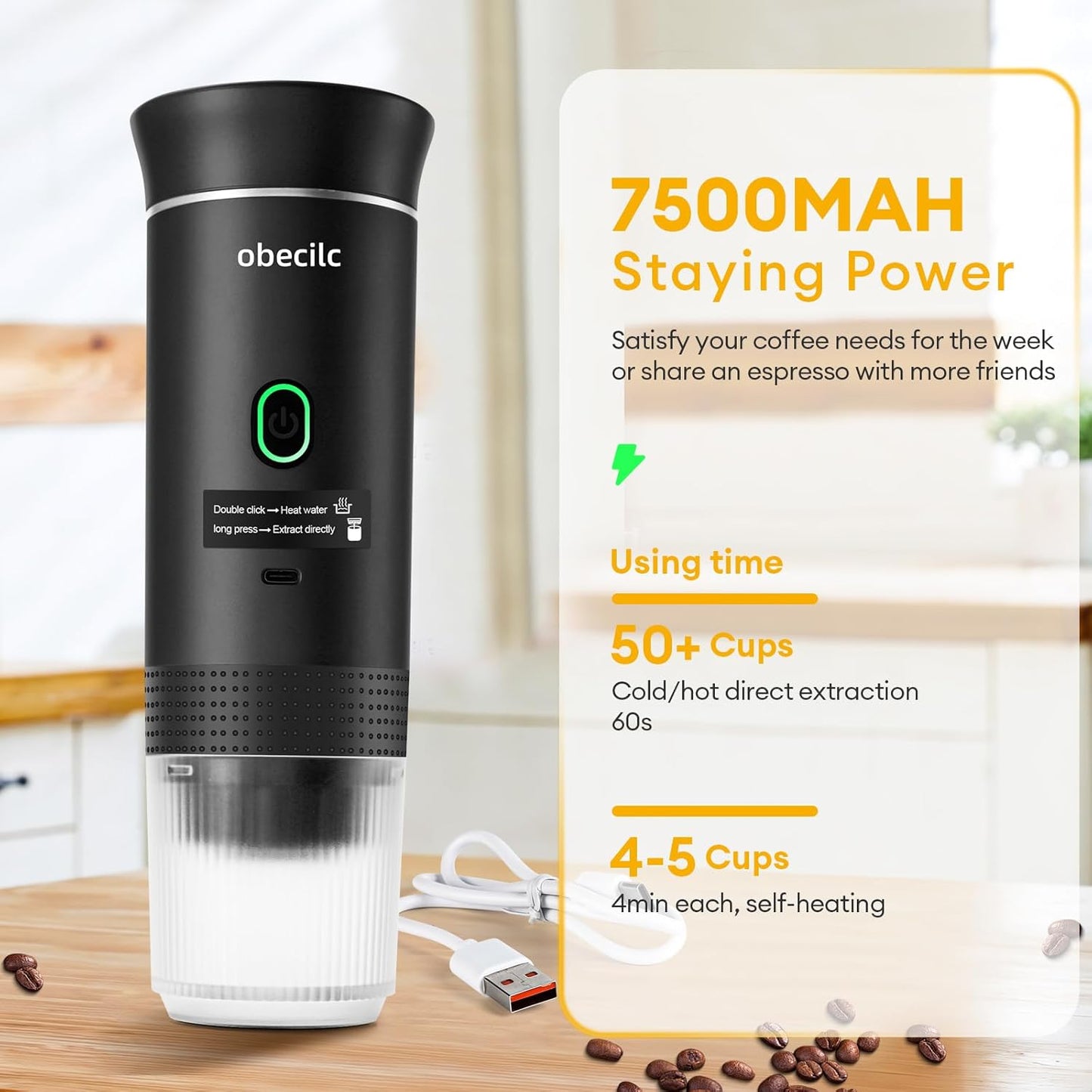 Portable Self Heating Espresso Maker — Real Espresso Anywhere