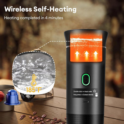 Portable Self Heating Espresso Maker — Real Espresso Anywhere
