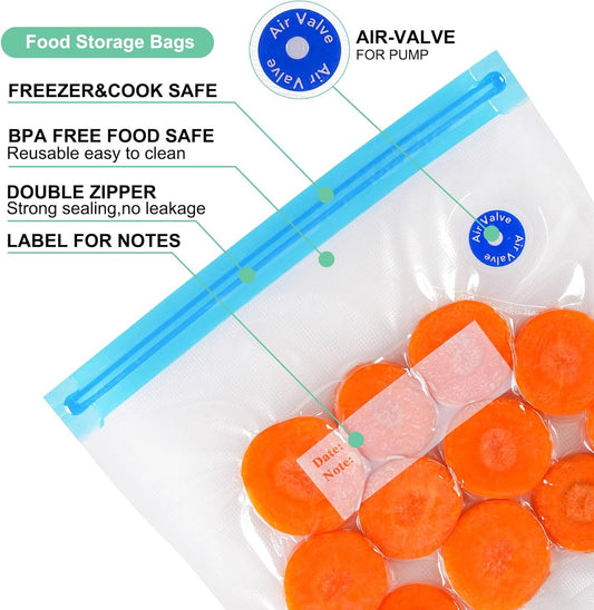 Reusable Vacuum Sealer Bags — Keep Food Fresh Longer Without the Single Use Waste