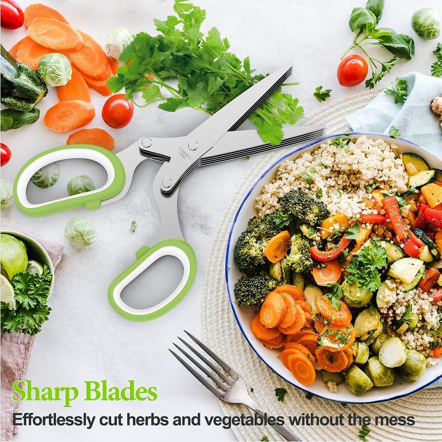 Heavy-Duty Kitchen Shears — Clean, Precise Cuts for Herbs, Greens & Soft Foods