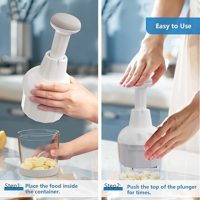 Vegetable Chopper with Container — Press, Slice & Catch in One Container
