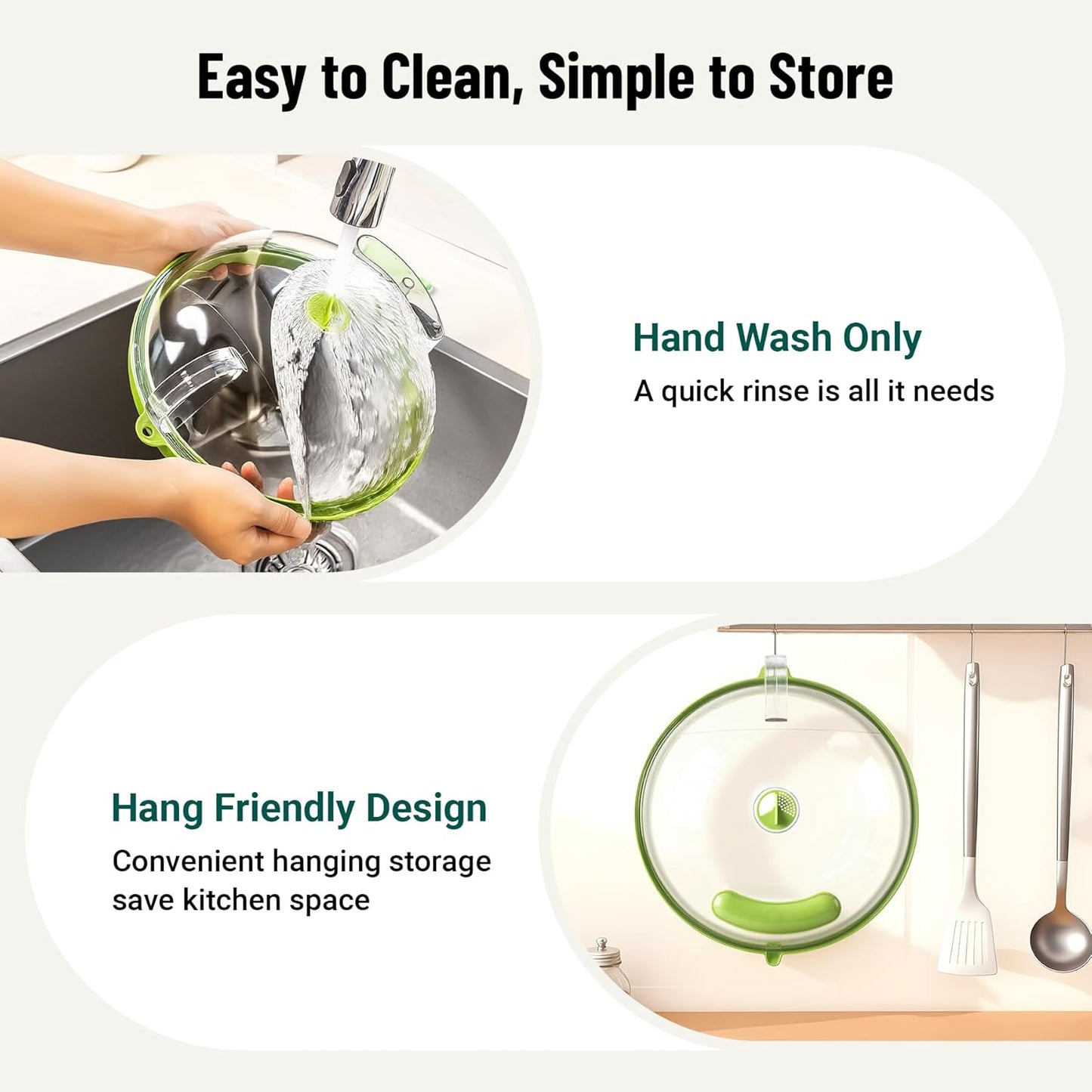 Microwave Food Cover with Steamer and Handle — Keep Your Microwave Clean, Your Food Moist
