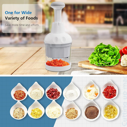 Vegetable Chopper with Container — Press, Slice & Catch in One Container
