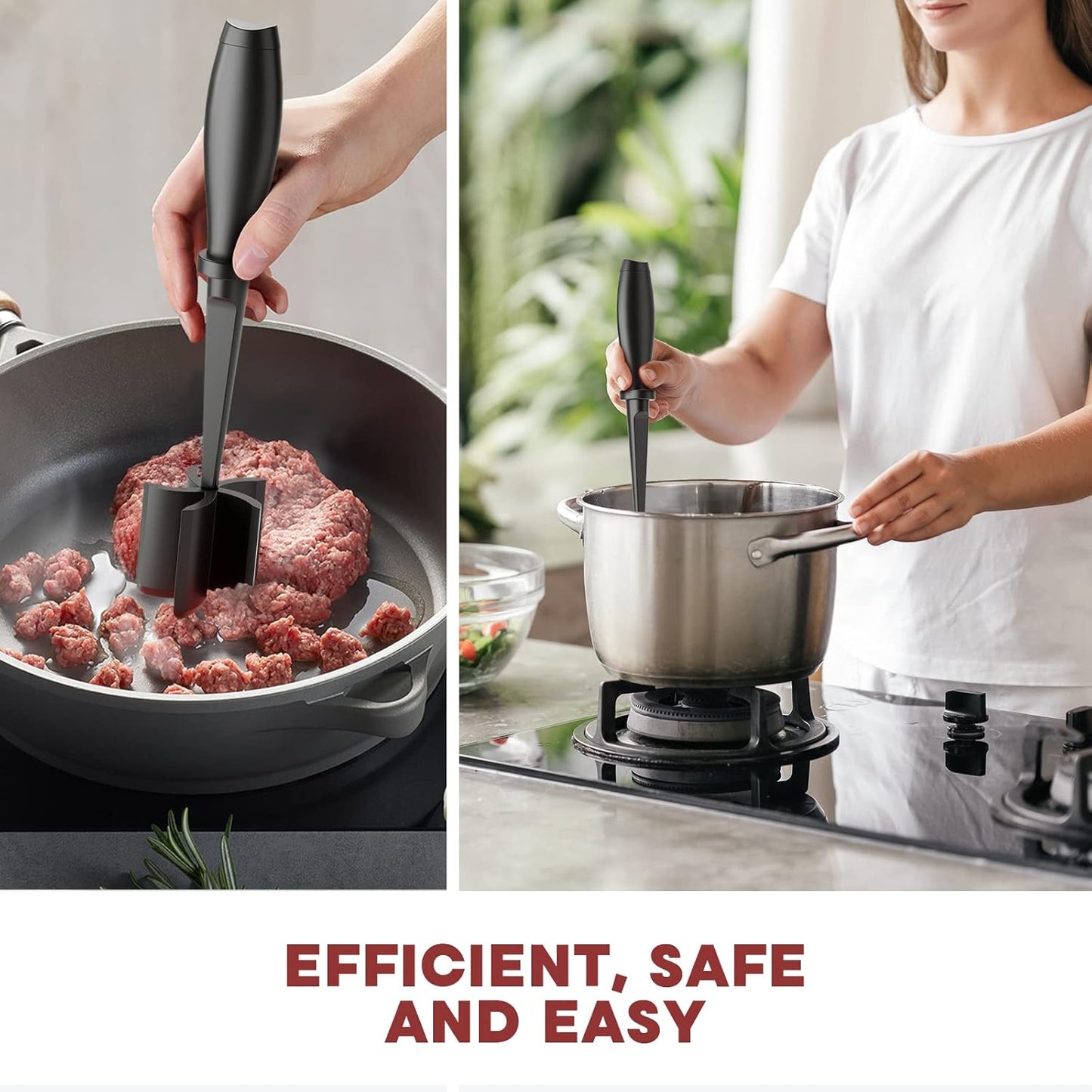 Meat Chopper Tool — Chop Ground Meat Evenly Without a Fork or Messy Hands
