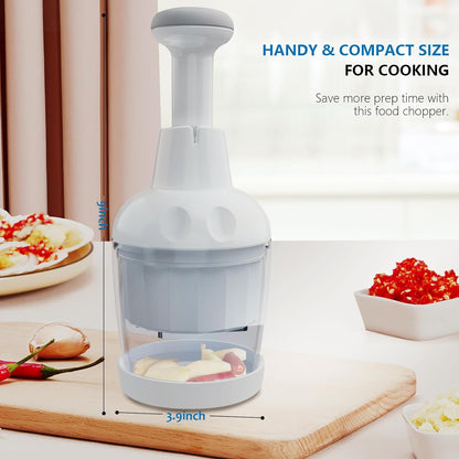 Vegetable Chopper with Container — Press, Slice & Catch in One Container