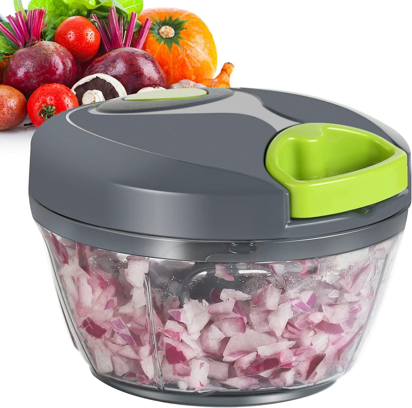 Manual Pull String Food Chopper — Chop Onions Without Tears in 15 Seconds