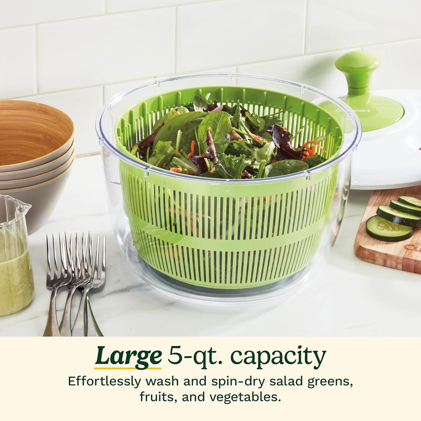 Salad Spinner — Wash, Spin & Dry Greens & Produce