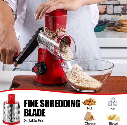 5-in-1 Rotary Grater & Slicer — Grate Like a Pro