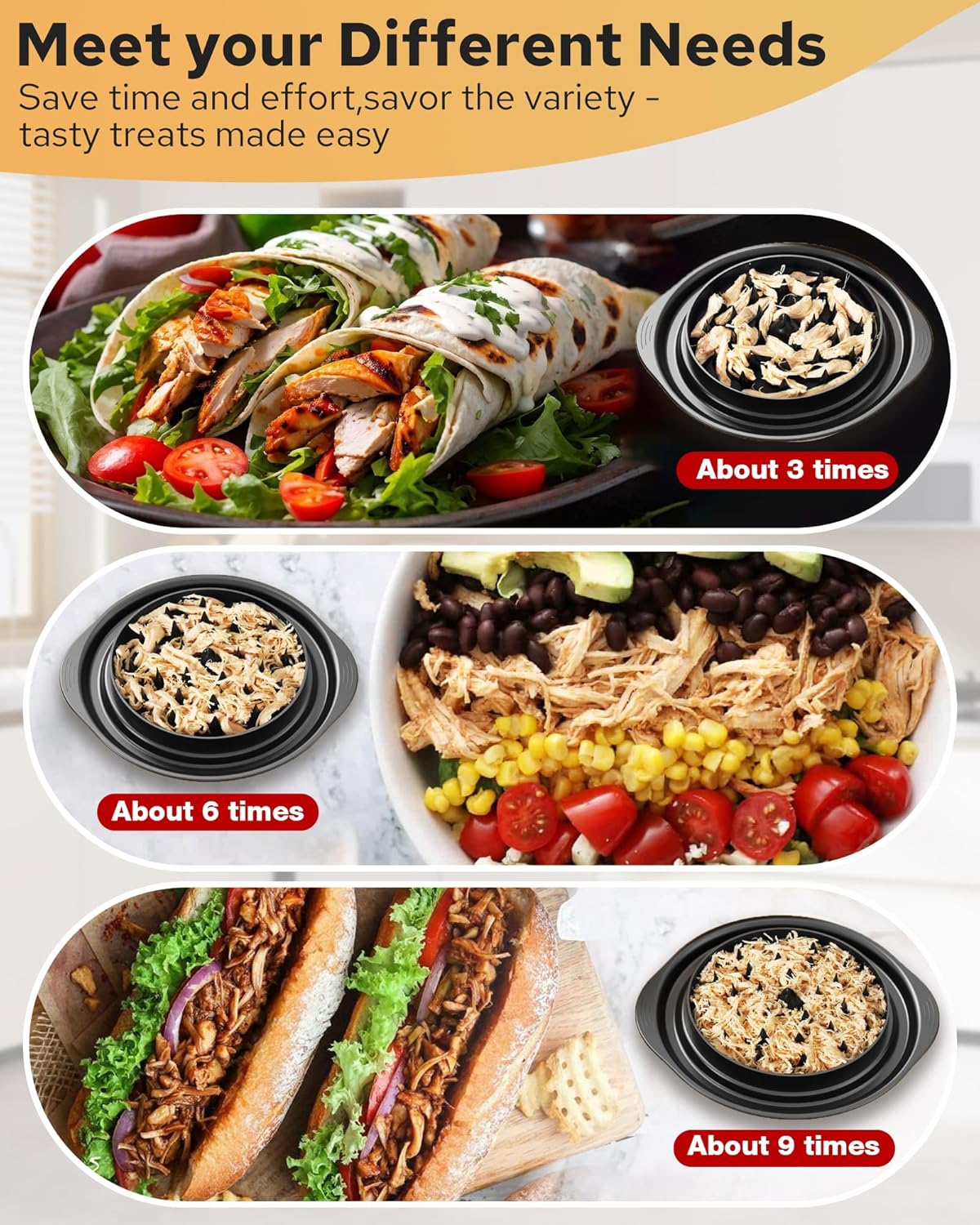 Chicken Breast Shredder — Shred Chicken in Seconds, Not Minutes