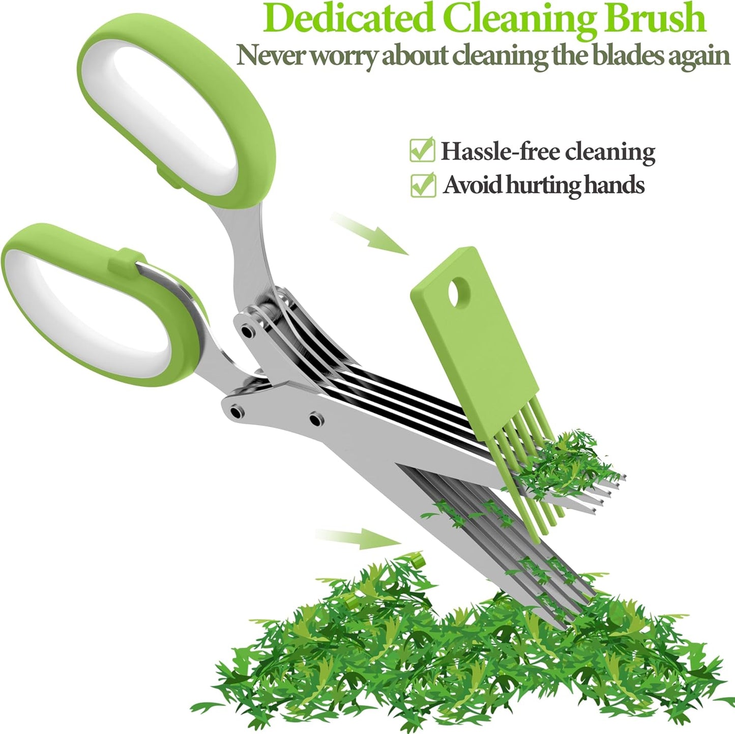 Heavy-Duty Kitchen Shears — Clean, Precise Cuts for Herbs, Greens & Soft Foods