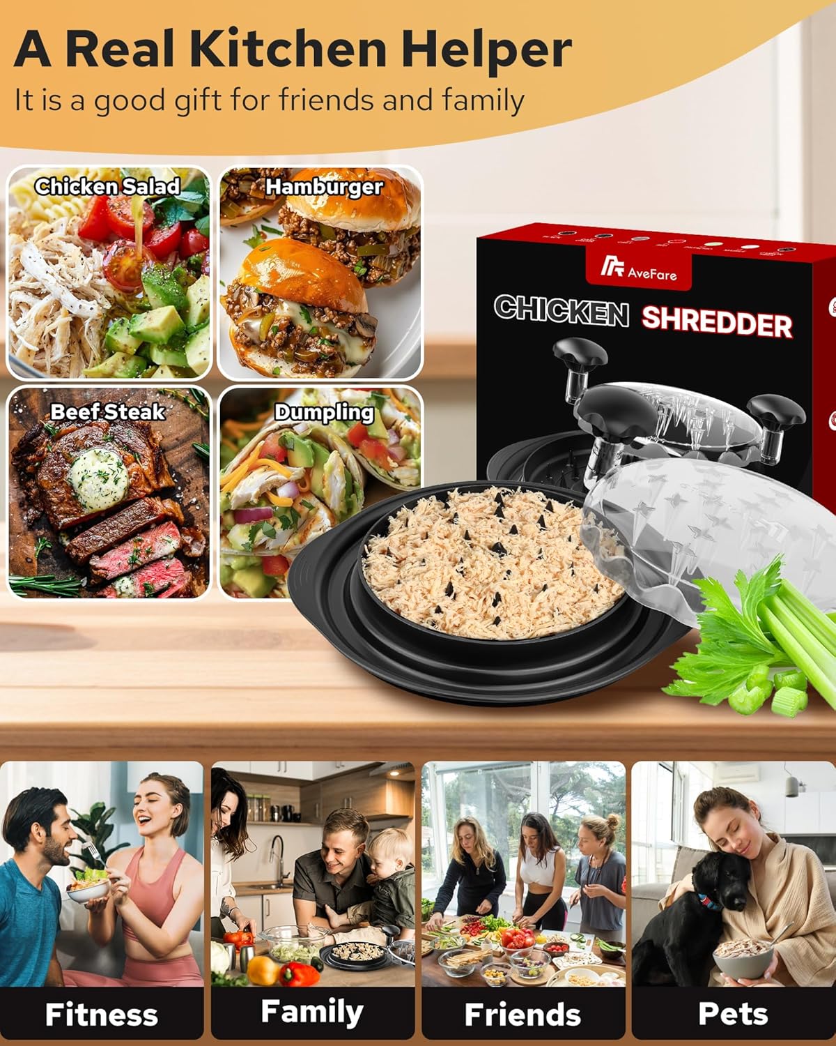 Chicken Breast Shredder — Shred Chicken in Seconds, Not Minutes