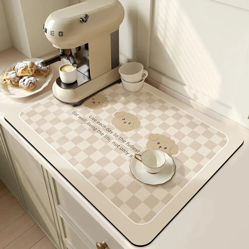 Super Absorbent Dish Drying Mat — No More Water Puddles Around Your Dish Rack