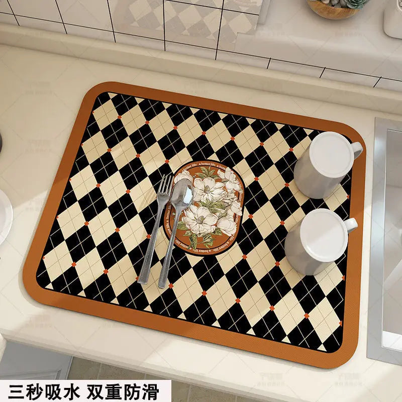 Super Absorbent Dish Drying Mat — No More Water Puddles Around Your Dish Rack