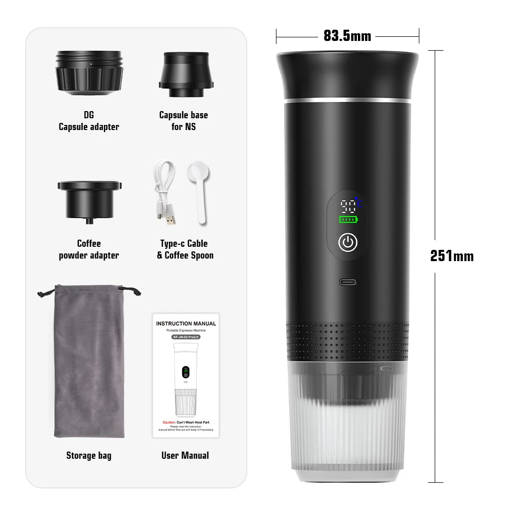Portable Self Heating Espresso Maker — Real Espresso Anywhere