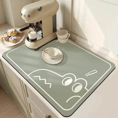 Super Absorbent Dish Drying Mat — No More Water Puddles Around Your Dish Rack