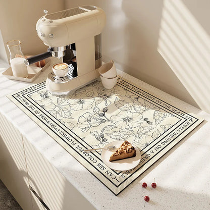 Super Absorbent Dish Drying Mat — No More Water Puddles Around Your Dish Rack
