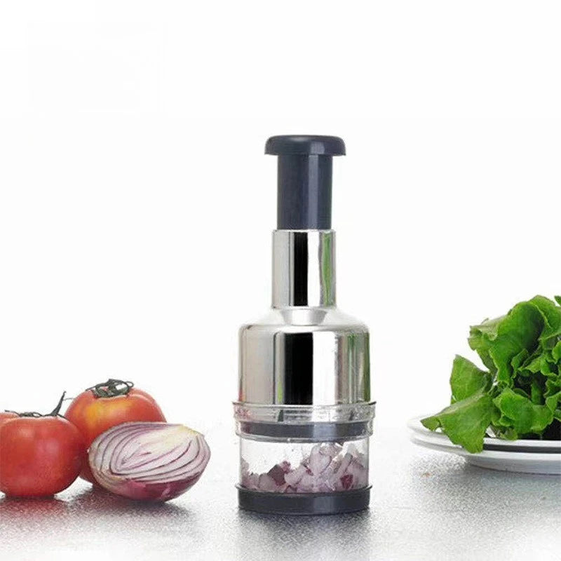 Vegetable Chopper with Container — Press, Slice & Catch in One Container