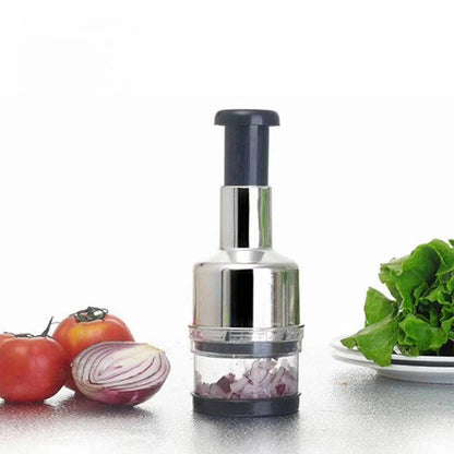 Vegetable Chopper with Container — Press, Slice & Catch in One Container
