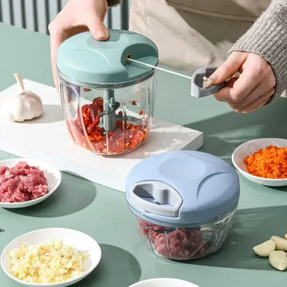 Manual Pull String Food Chopper — Chop Onions Without Tears in 15 Seconds