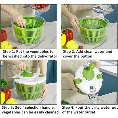 Salad Spinner — Wash, Spin & Dry Greens & Produce
