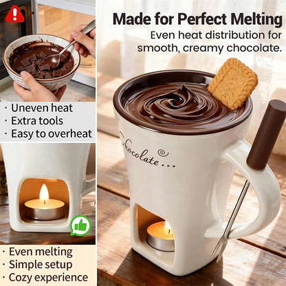 Personal Chocolate Fondue Cup — Cozy Chocolate Fondue in Minutes