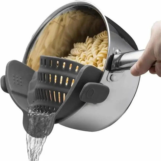 Clip, Tip & Done — Snap N Strain for Pasta & Veggies