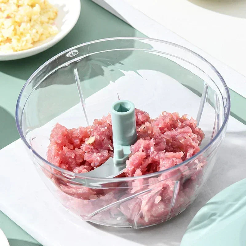 Manual Pull String Food Chopper — Chop Onions Without Tears in 15 Seconds
