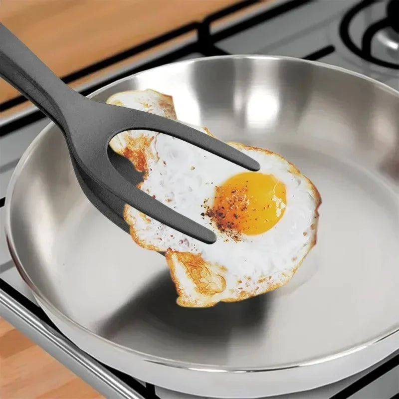2-in-1 Flip Spatula & Tongs — Flip, Grip, and Serve with one tool