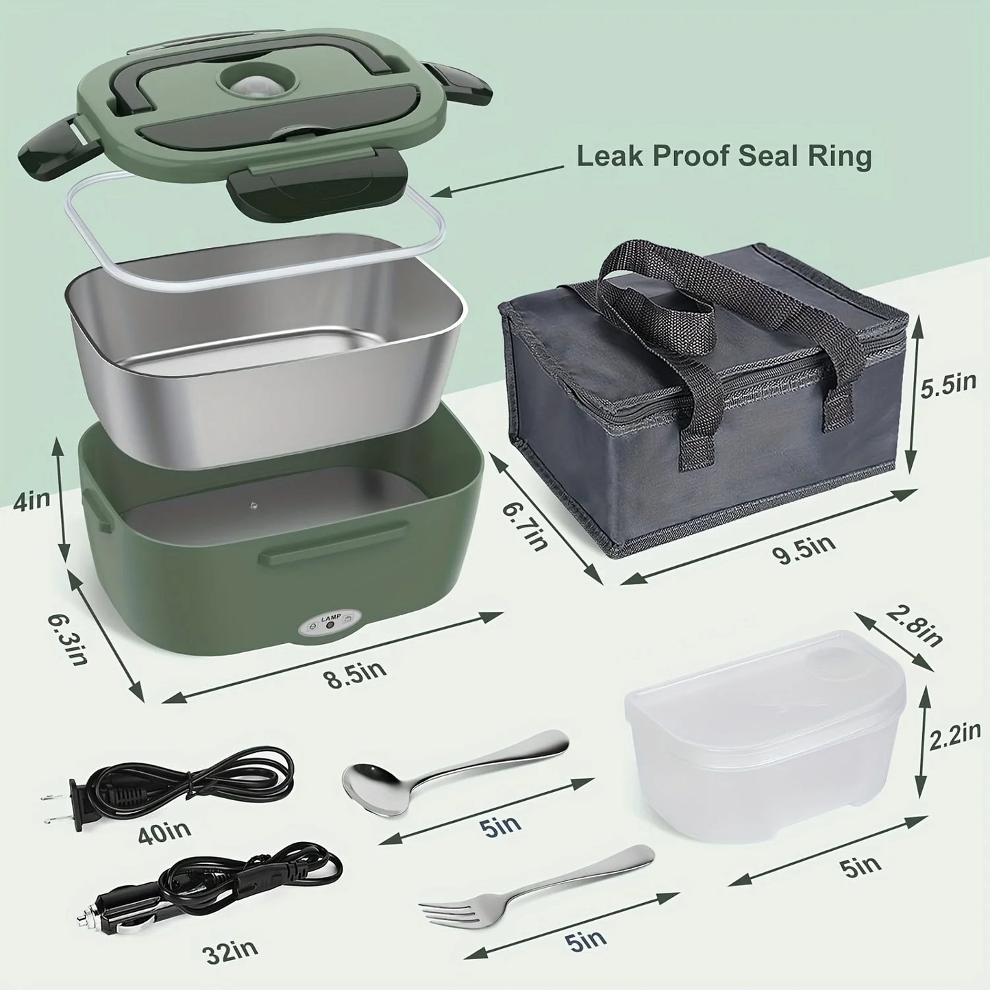 Electric Heated Lunch Box — Hot Meals Anywhere, No Microwave Needed