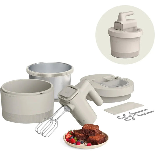 Hand & Stand 2 in 1 Electric Mixer with Bowl — One Mixer, Every Recipe