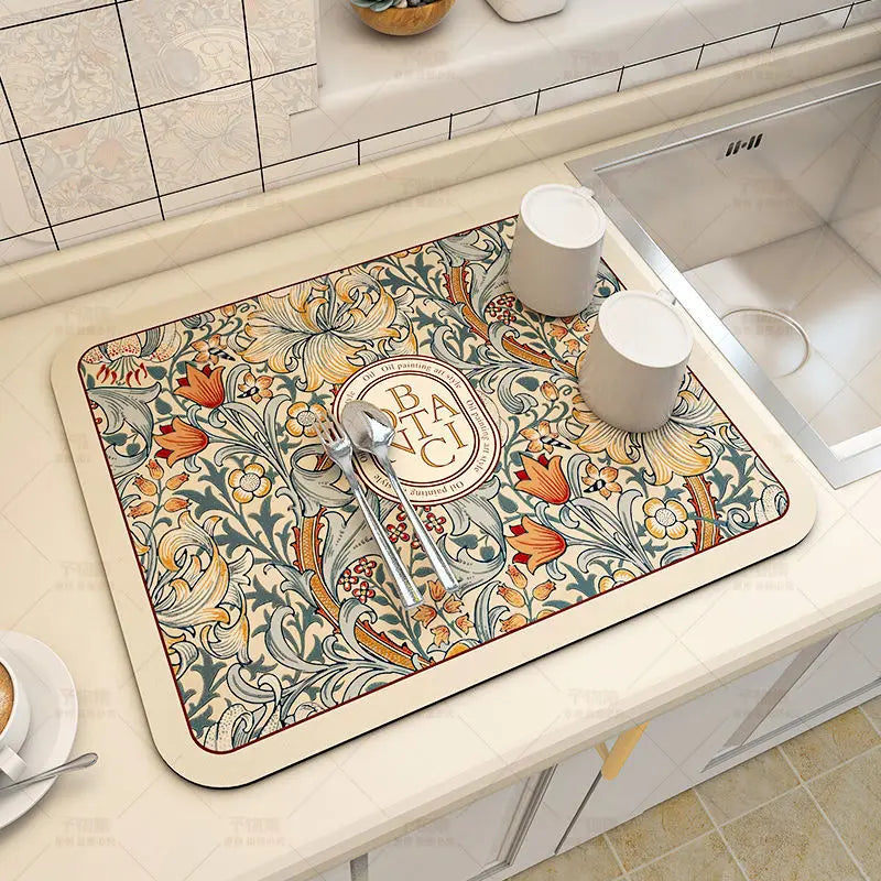 Super Absorbent Dish Drying Mat — No More Water Puddles Around Your Dish Rack