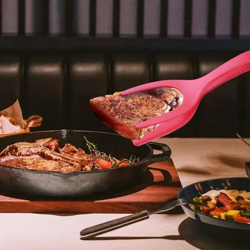 2-in-1 Flip Spatula & Tongs — Flip, Grip, and Serve with one tool