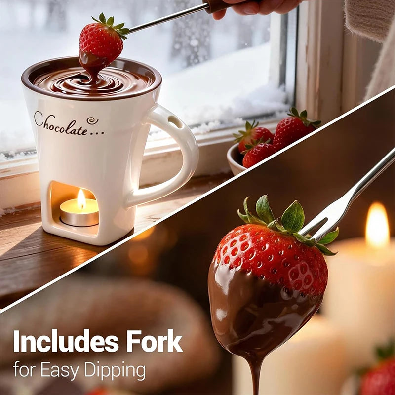Personal Chocolate Fondue Cup — Cozy Chocolate Fondue in Minutes