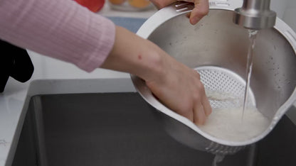 Rice Washer Strainer Bowl - 4-in-1 Washing Bowl — Fluffy Rice, Cleaner Produce, One Handy Bowl