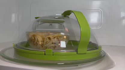 Microwave Food Cover with Steamer and Handle — Keep Your Microwave Clean, Your Food Moist
