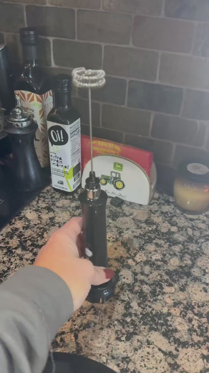 3 in 1 Rechargeable Handheld Milk Frother — Barista‑Style Foam in 15 Seconds