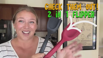 2-in-1 Flip Spatula & Tongs — Flip, Grip, and Serve with one tool